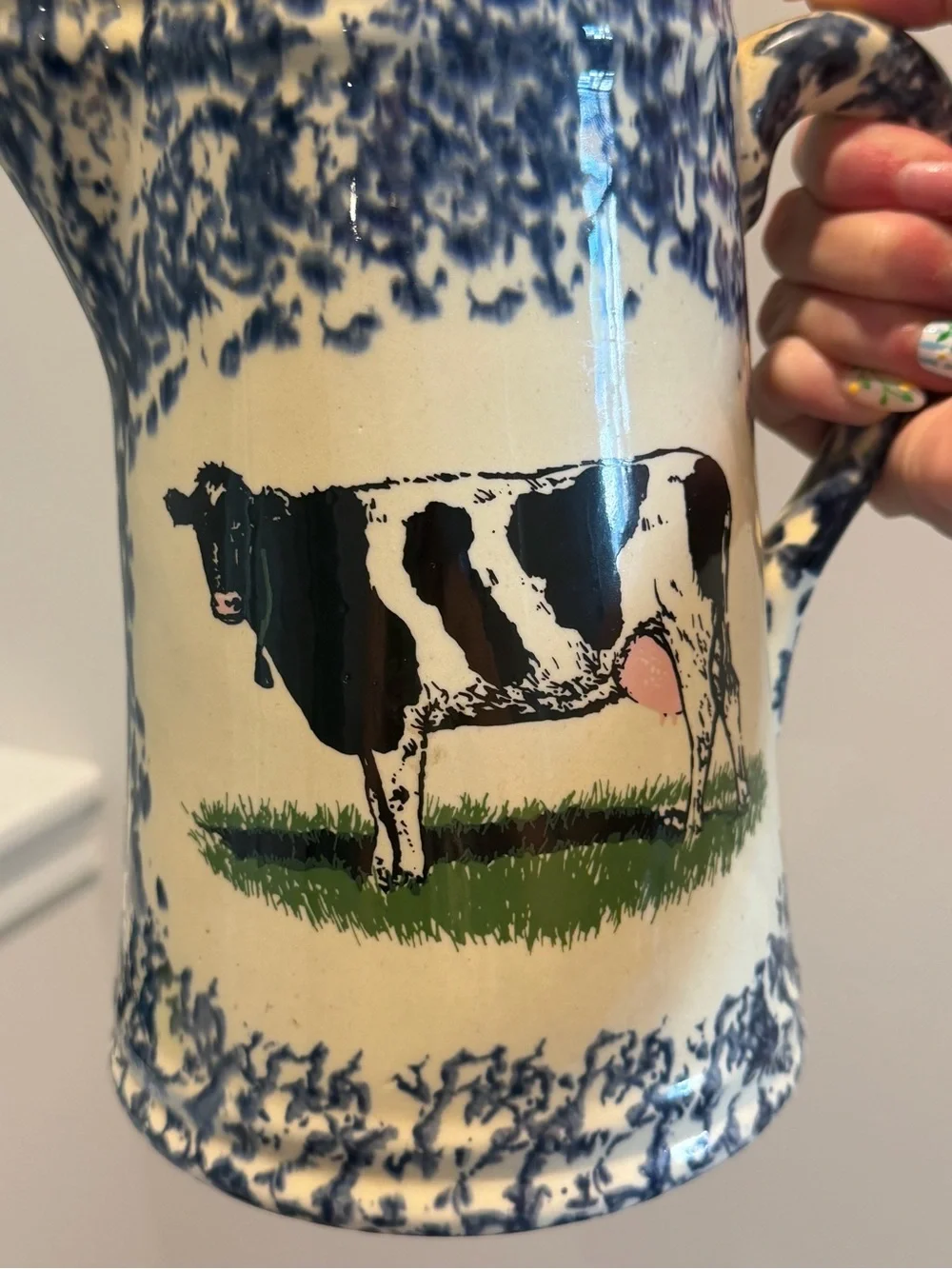 Country Cow Spongewear Ceramic Pitcher